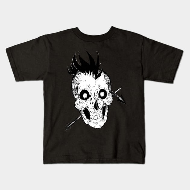 skull archer Kids T-Shirt by Chunkmo